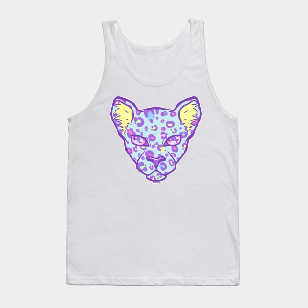 80s Pastel Leopard Tank Top by Jan Grackle